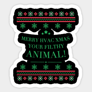 Merry Hvac Xmas Filthy Animal Sticker